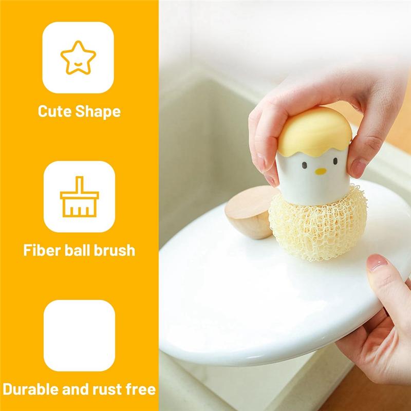 Eggshell Chicken Shaped Cleaning Brush Detachable Cleaning Ball For Cleaning Kitchen Kitchen Multipurpose Cleaning Brush
