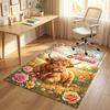 Cow Highland Theme Crystal Velvet Rug Personalized Custom Name Text Soft Floor Mat Home Decor
