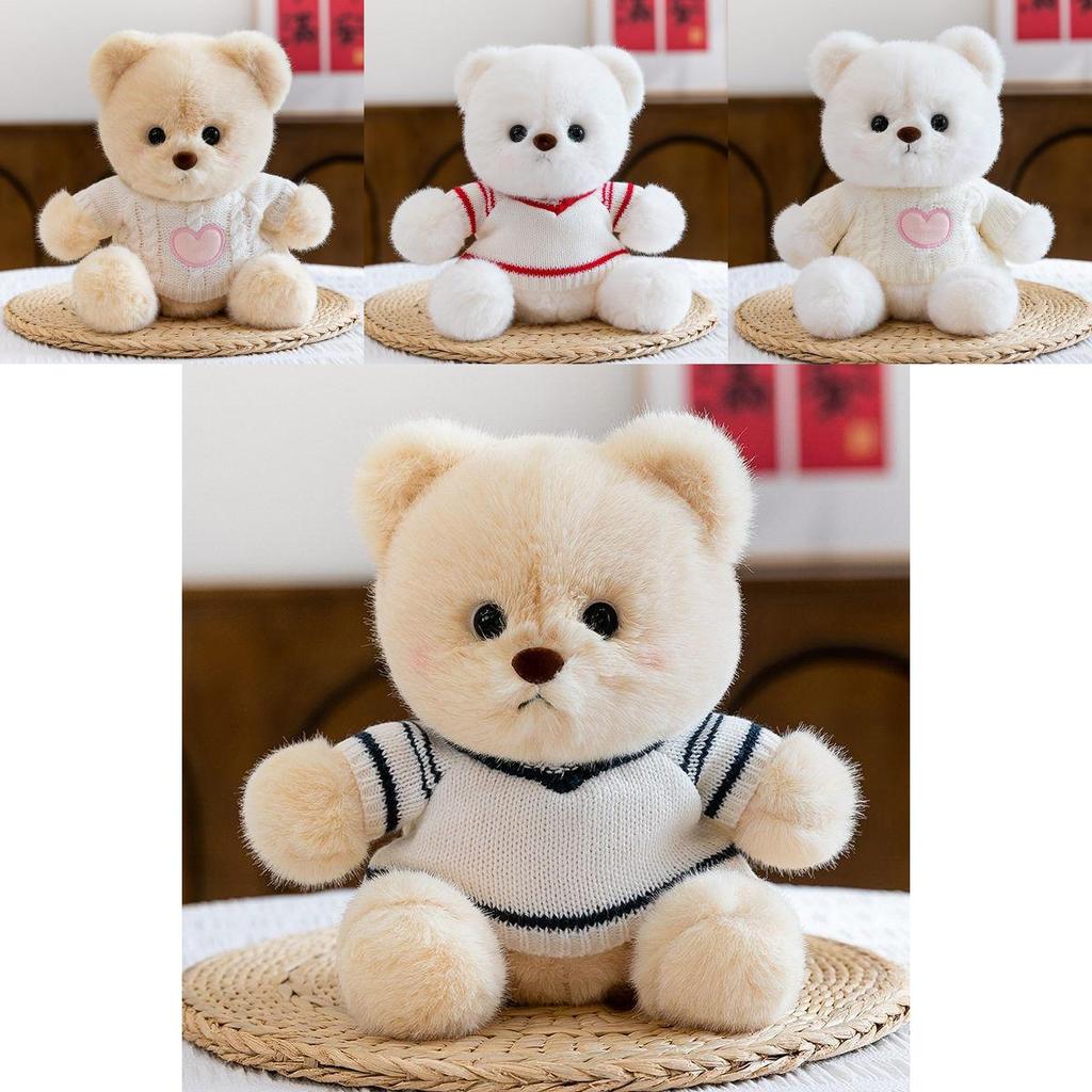 Wear Clothes Bear Plush Toy With Embroidered Heart Design For Kids And Adults Gift