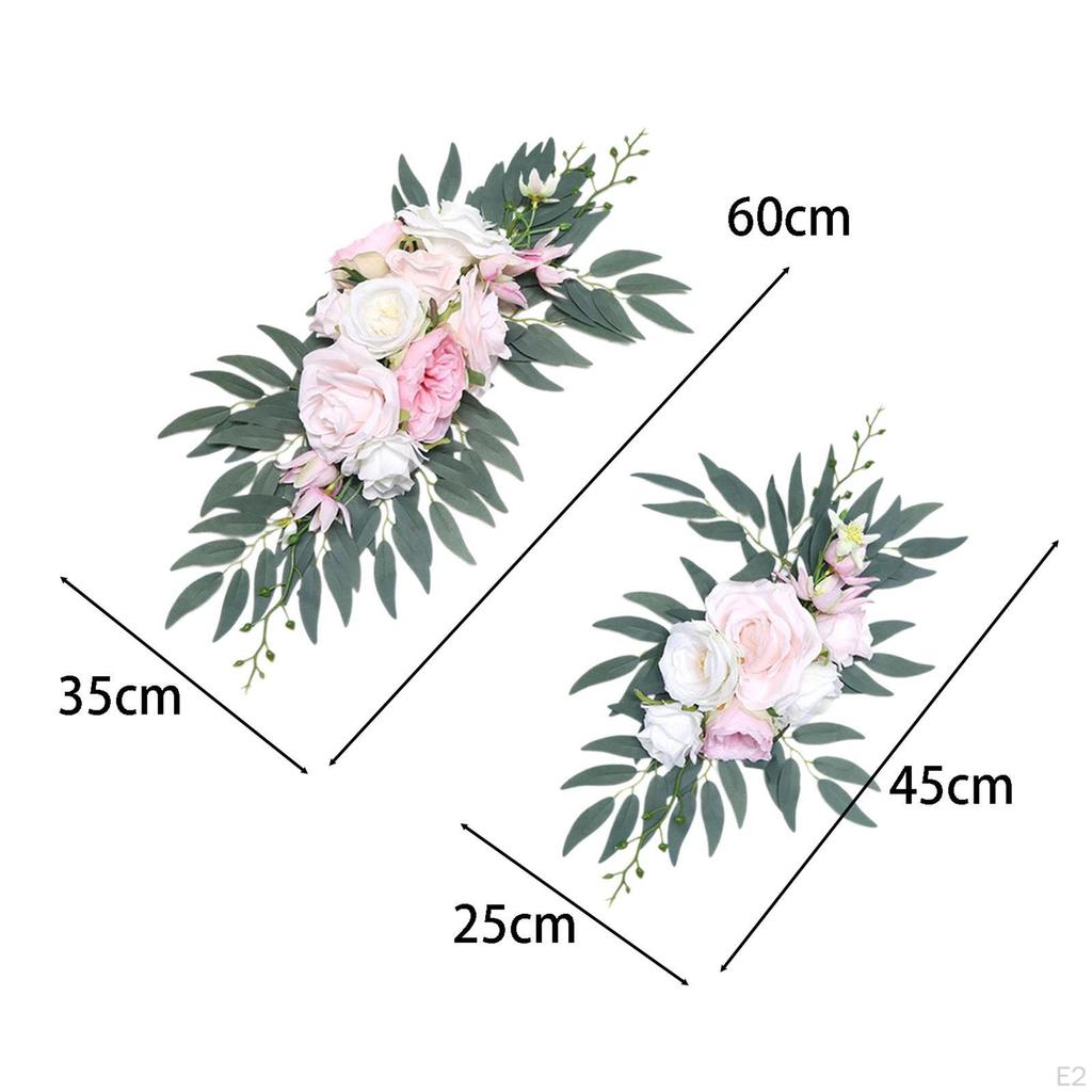 Wedding Arch Flowers Kit Corner Flower Row Decor Hanging Front Door Floral Garland for