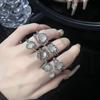 Mondstein Offener Ring Damen Nischen Design Opal Französische Persönlichkeit Süß Und Kühl Edelstein Zeigefinger Ring