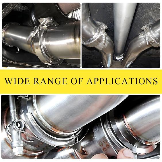 V Band Clamp For Turbo, Automotive Stainless Steel Turbo Clamp With Male Female Flange (4")