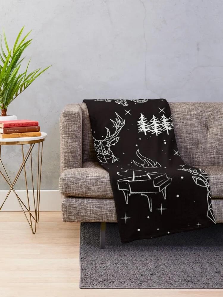Throne of Glass Pattern Throw Blanket blanket wool hairy 100cmx150cm