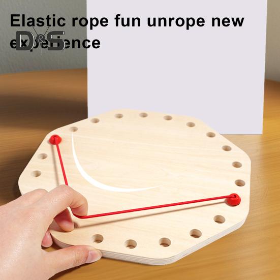 1 Set Kids Rope Untangling Game Twisted Rope Knots Challenge Board Game Logic Thinking Interactive Educational Elastic Rope Unhitching Toy