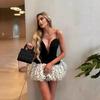 European-Style Trendy Polka Dot Deep V Spaghetti Strap Dress