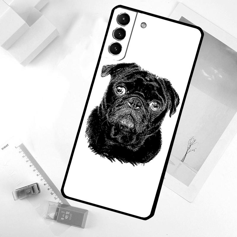 Pug Dog Phone Case For Samsung Galaxy S20 FE S21 S22 S23 S24 S25 S26 Ultra S10 S25 Plus S25 FE Cover