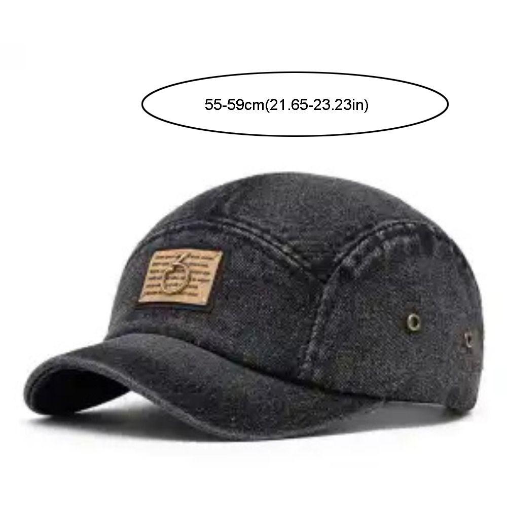 Adjustable Denim Baseball Cap Deep Crown Dad Hat Retro Trucker Hat For Woman Man
