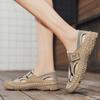 Sandals For Men Casual Summer Mesh Handmade Slip On Outdoor Leather Male Shoes Luxury Design Closed Toe Hiking Slippers