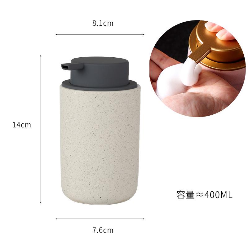 Ceramic press type bath gel bubble bottle hand wash shampoo soap dispenser bathroom accessories household liquid lotion bottle