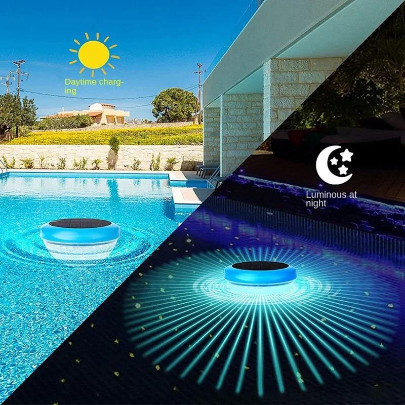 LED Solar Floating Light Waterproof Outdoor Floating Underwater Ball Lamp Swimming Pool Party Night Lights For Yard Pond Garden