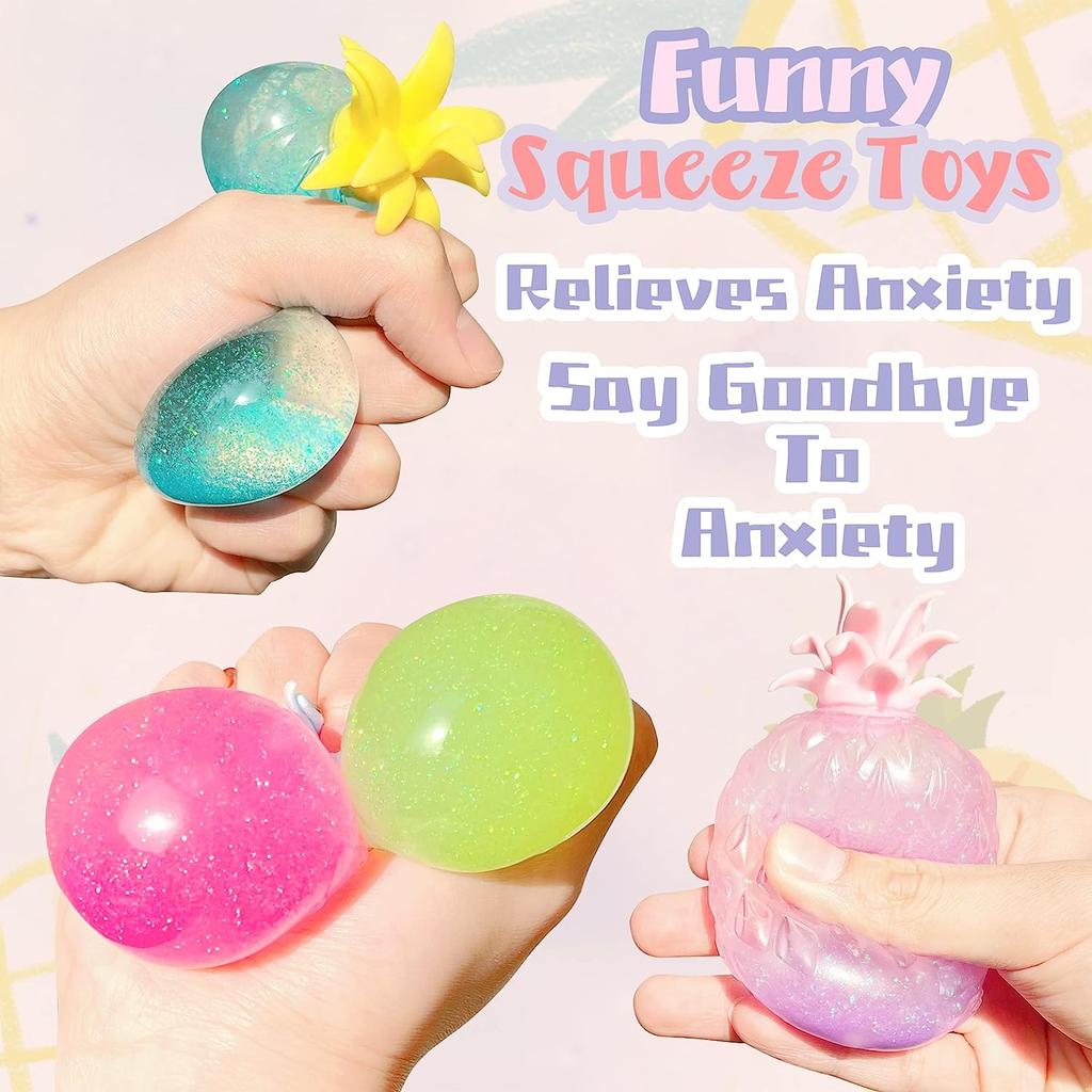 Decompression Pineapple Squeeze Toys Sensory Stress Relief Stretch Sensory Balls Anxiety Relief Fidget For Adhd Autism Gift