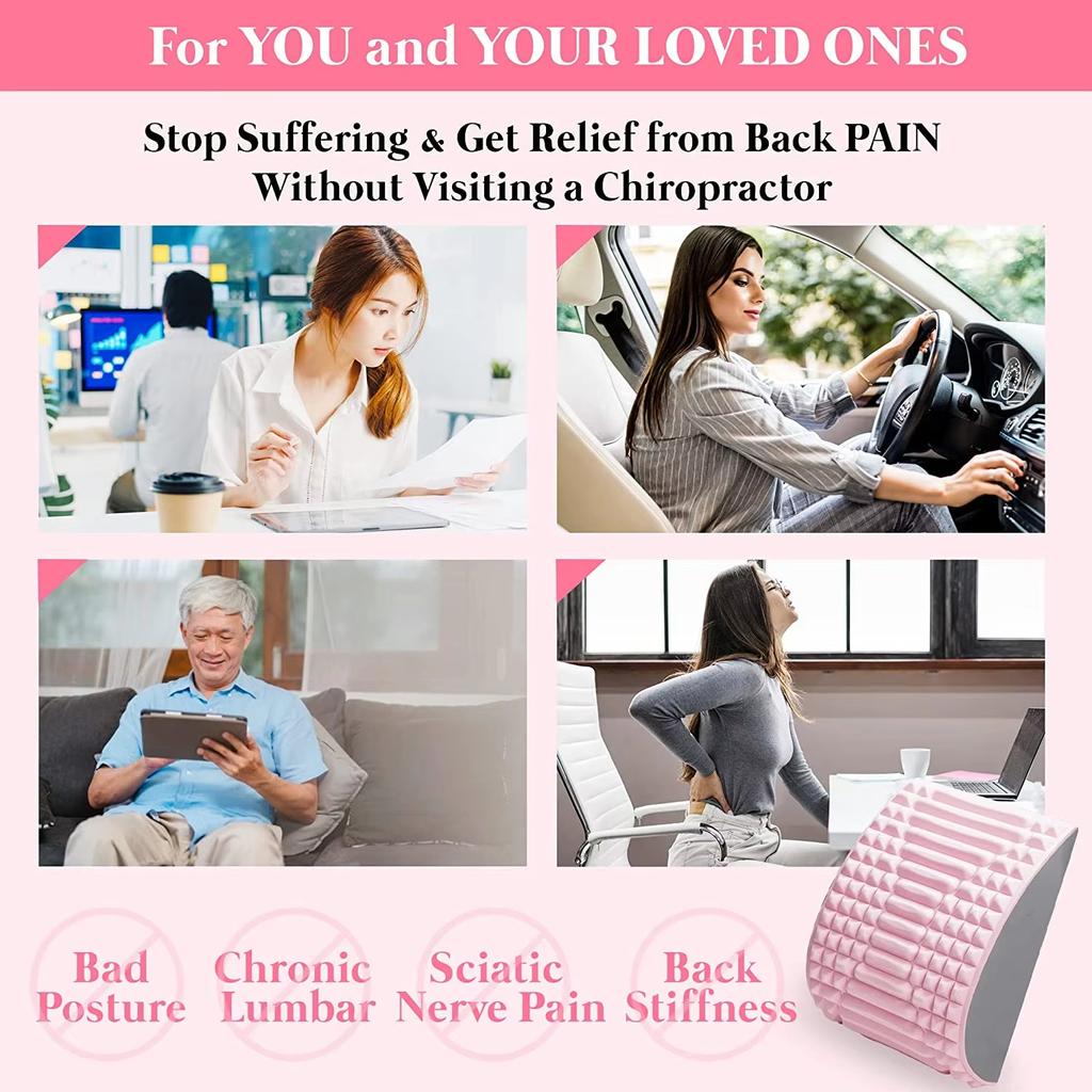 Durable And Safe 1Pc Back Stretcher Pillow Neck Lumbar Support Massager For Neck Waist Back Herniated Disc Pain Relief Massage Relaxation Tools