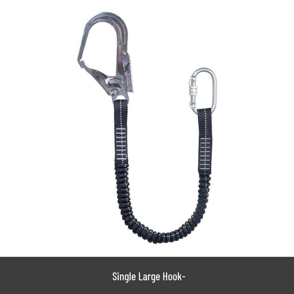 High-Altitude Safety Belt with Single/Double Hook Elastic Rope for Fall Protection