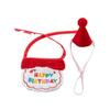 Pet Birthday Dress-Up Bib & Hat Set