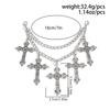 Salircon Goth Geometric Creative Jesus Cross Pendant Shoe Chain Anklet Women HipHop Punk Metal Shoe Chain Jewelry Halloween Gift
