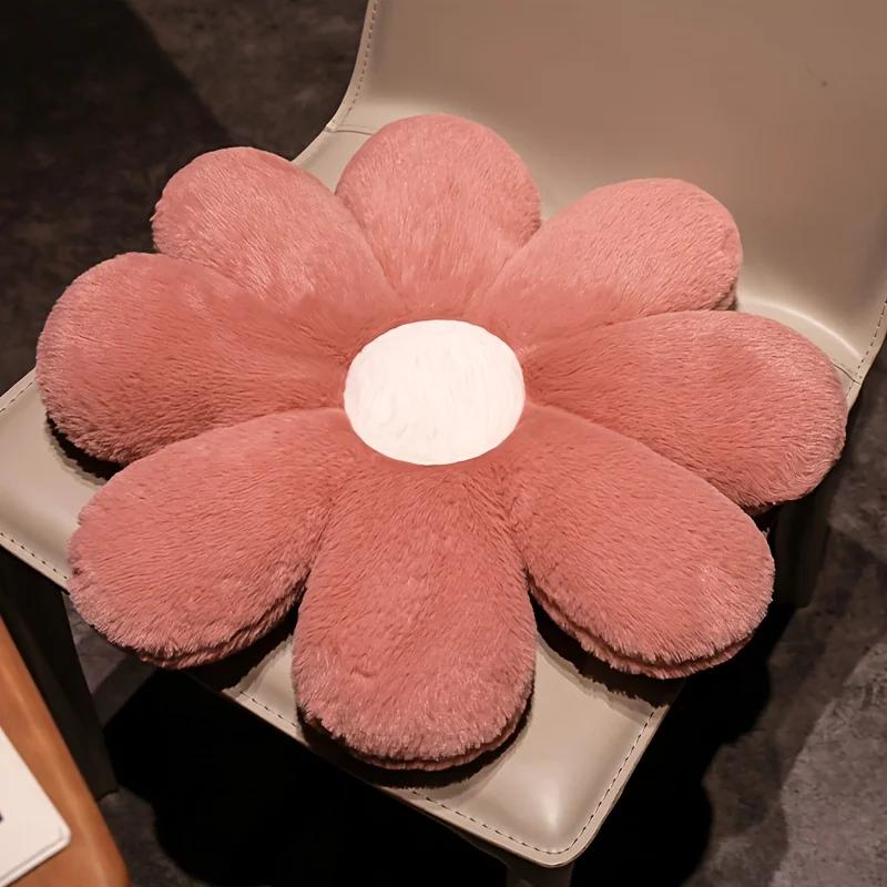 1pc 80x80cm Giant Sun Flower Cute Shaped Cushion Ergonomic Support Long Sitting Home Decor Holiday Gift Decorative Pillows