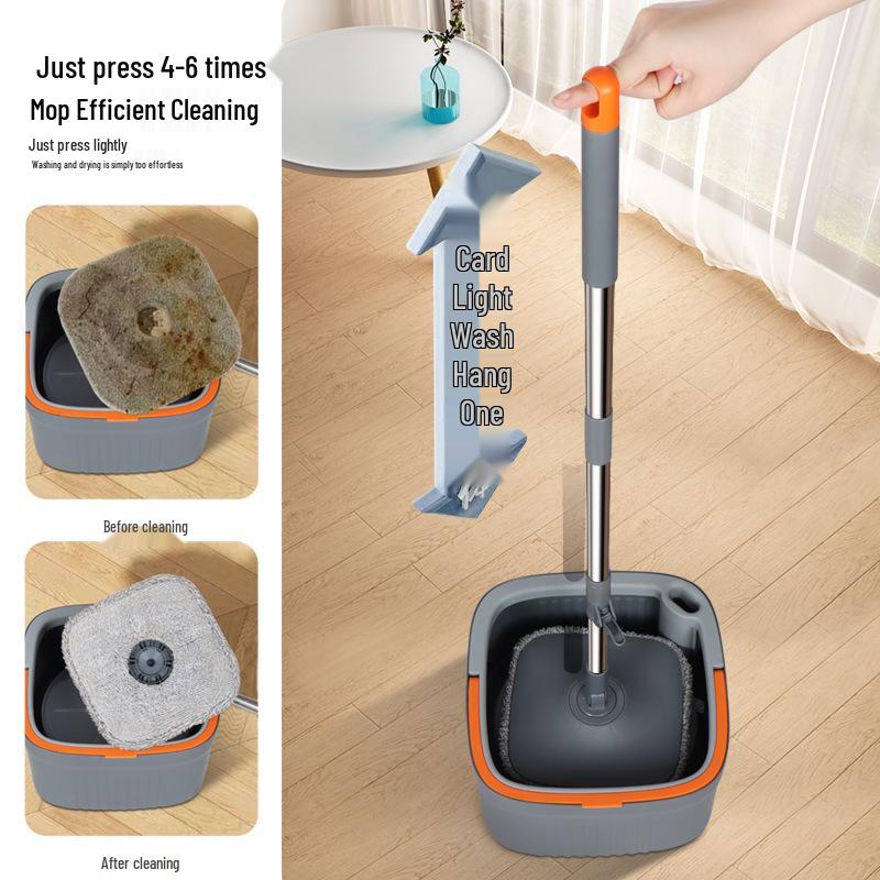 2025 Spin Mop: Hand-Free Cleaning with Wet/Dry Use and Clean/Dirty Separation
