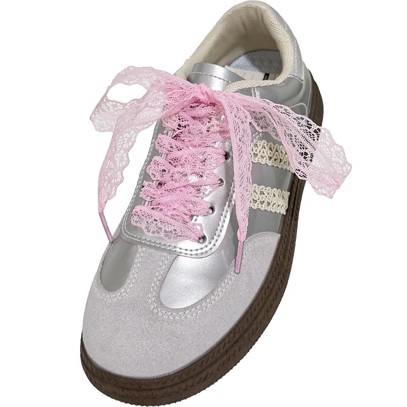 1Pair Fancy Lace Ballet Flat Shoelace For Women Casual Shoes Decoration Sneakers Shoelaces Accessorices