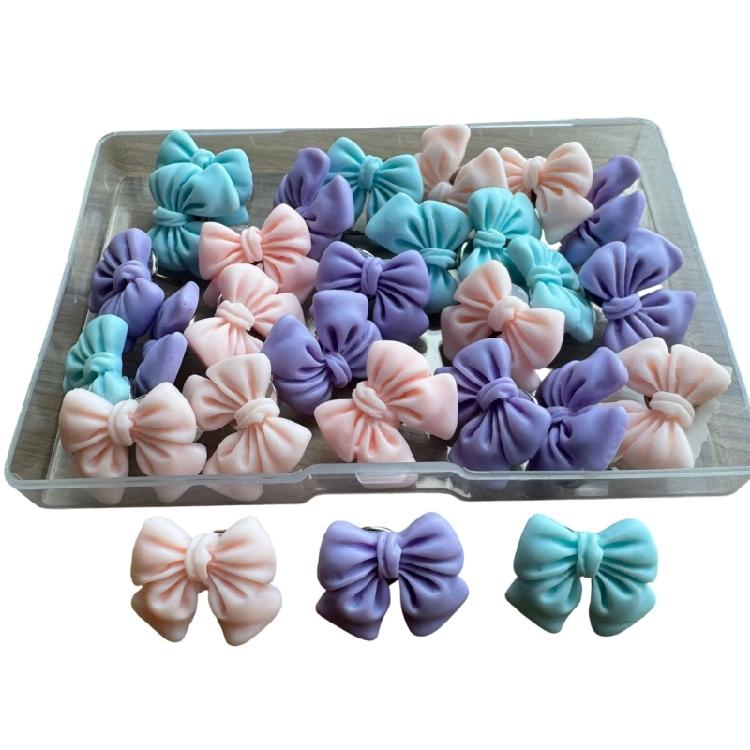 

School Classroom Stationery Push Pins Push Pins Colorful Bowknot Design Bulletin Boards Wall Art Wall Mounting Tacks Set