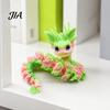 Kawaii Cherry Blossom Decor 3D Printed Articulated Dragon Fidget Toy, Cute Ornaments, Desk Toys for Anxiety Relief Stress Toy Adults, Fantasy
