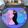 Barbapapa2 Round Area Rug,Carpet Rug for Living Room Bedroom Sofa Playroom Decor,Non-slip Floor Mat