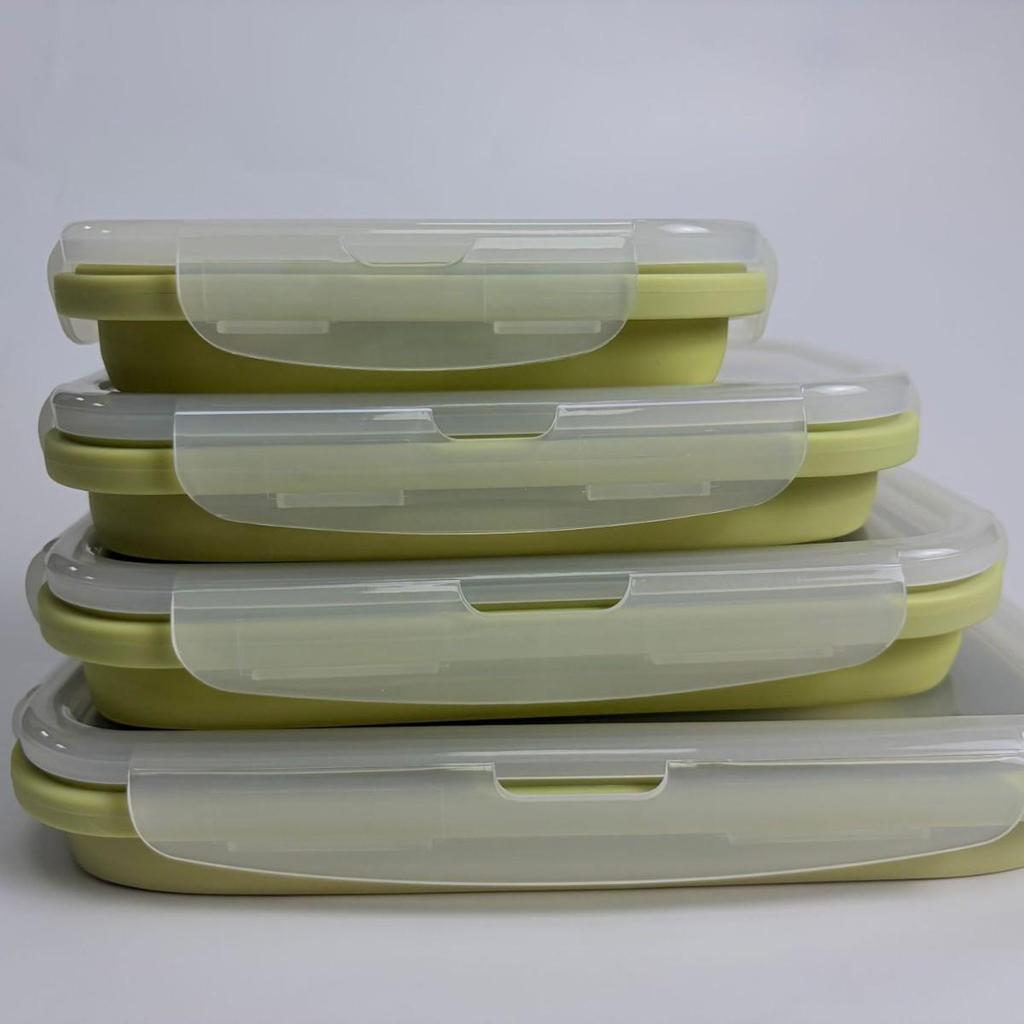 Foldable Outdoor Silicone Cooler Lunch Box - Heat Resistant, Food Grade, Sealed for Freshness