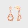 14K Pink Gold Glimmer Dew Point Earrings TETK4P04122M