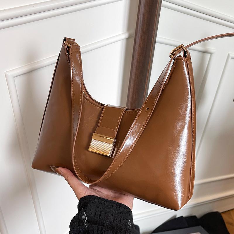 2026 новая сумка-ведро на цепочке женская зимняя нишевая модная сумка через плечо повседневная женская сумка коричневый