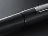 Lamy Aion Black Fountain Pen Modern Lightweight and Seamless Anodized Aluminum Stainless Steel Clip Steel Fine Point Includes Blue Ink Cartridge -