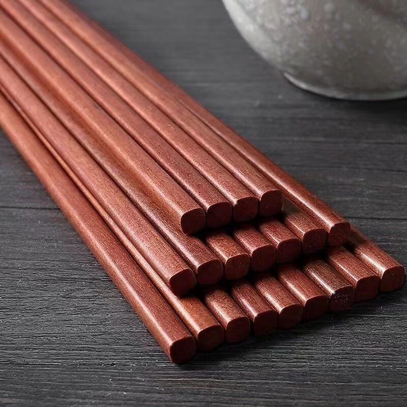 Natural Sandalwood Solid Wood Chopsticks - 10 Pairs