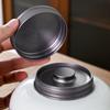 Tin Lid Ceramic Tea Canister Sealed Moisture-proof Candy Storage Jar Home Desktop Decoration Jar Crafts Interior Aesthetic Decor