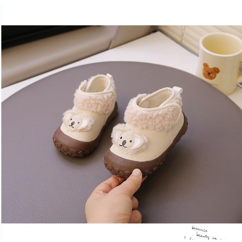 One-year-old baby snow boots winter baby cotton shoes soft-soled toddler shoes 3-6-12 month infant velvet warm shoes