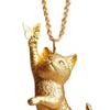 Cat Butterfly Pendant Necklace Cute Kitty Charm Necklace Women Kitten Necklace Gift for Wife Girlfriend Cat Lovers