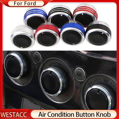 Aluminum Alloy Car Air Condition Button Knob AC Switch Knob for Ford Focus 2 3 MK2 MK3 ST RS For Ford Mondeo