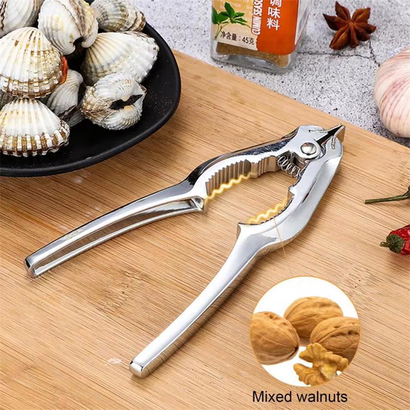 Multifunctional Clam Opener Zinc Alloy Walnut Clip Scallop Oyster Nut Crab Lobster Crackers Seafood Tools Kitchen Accessories