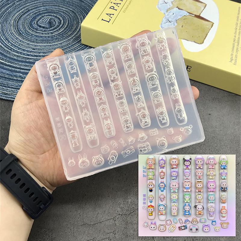 

Кавайи Лабубу Силиконовая Форма для Нейл-арта с Шармами 3D Мультяшная Мини-кукла Форма Прозрачная Форма для Ногтей DIY Аксессуары для Маникюра one size