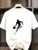Men'S Sporty Basketball Graphic T-Shirt - Soft Polyester Regular Fit - Featuring a Striking Seasonal Basketball Design -