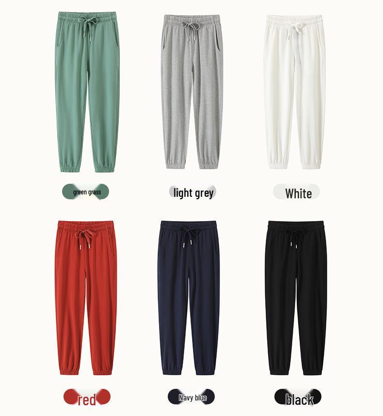 Women's Casual Summer Cotton Harem Sweatpants - Loose Fit, Cuffed, Sports Style