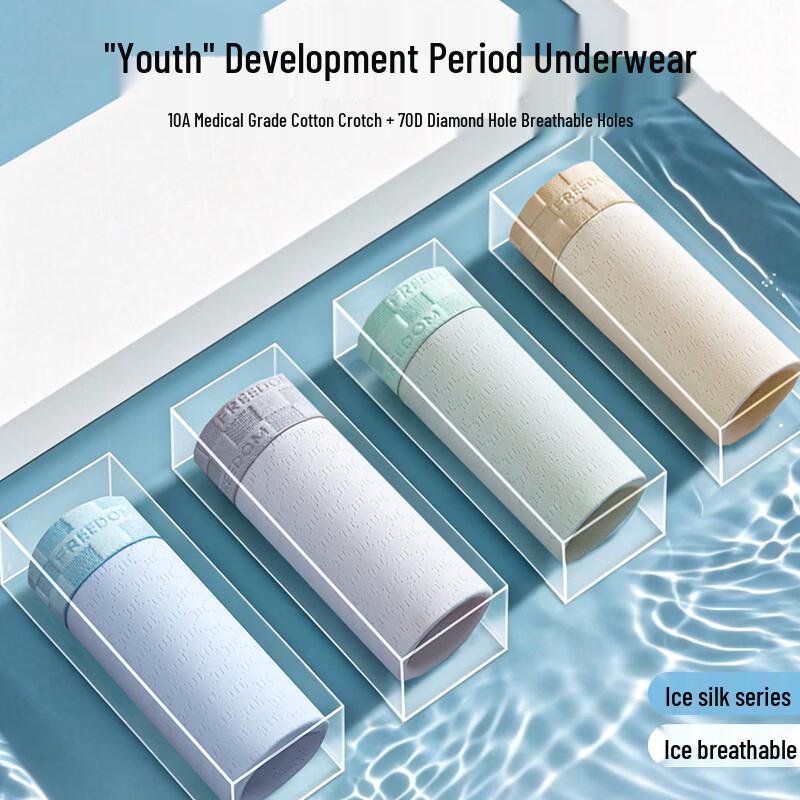 Nanjiren Boys' 4-Pack Ice Silk Mesh Underwear