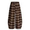 Embroidered Cargo Pants Wide Leg Loose Casual Trousers Unisex Vintage American Plaid Fall Winter