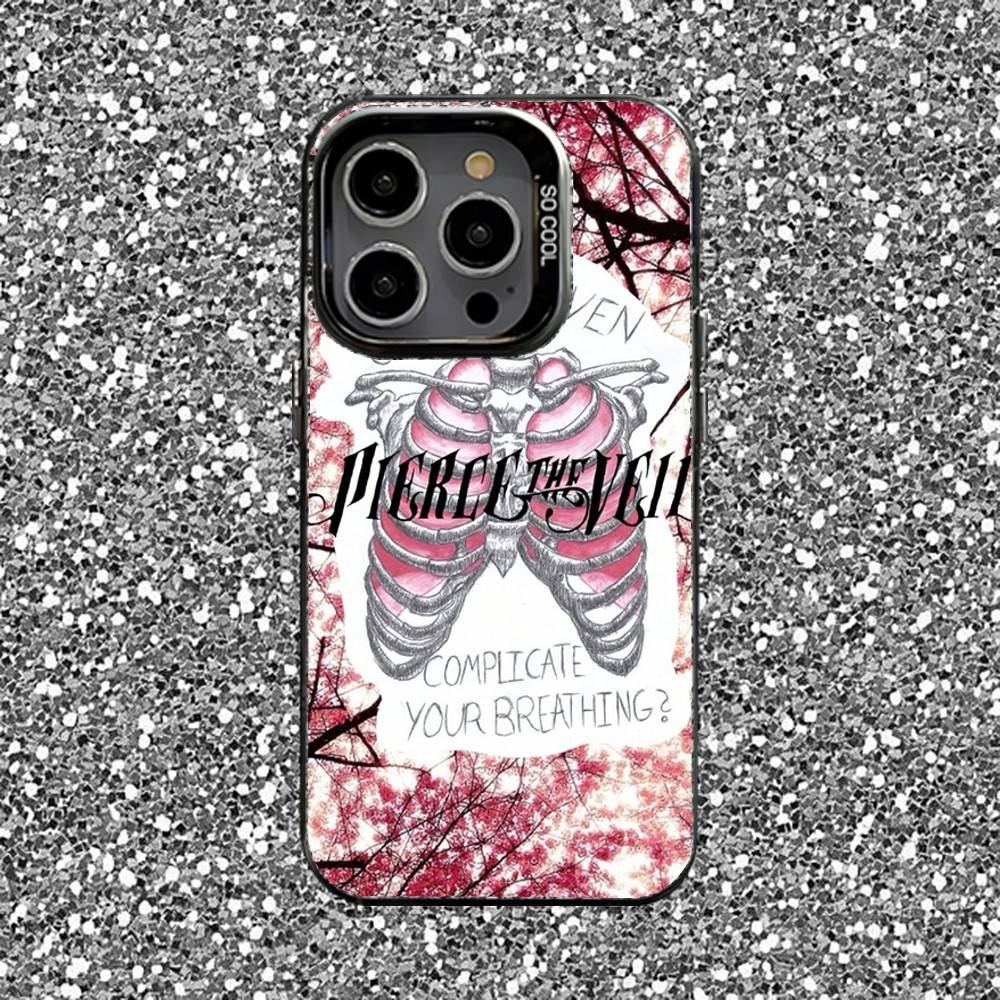 

P-Pierce The V-Veil Phone Case For iPhone 16,15,14,13,12,11,Pro,XS,Max,Plus,Mini,SE Black Candy Matte Shockproof Cover iPhone16
