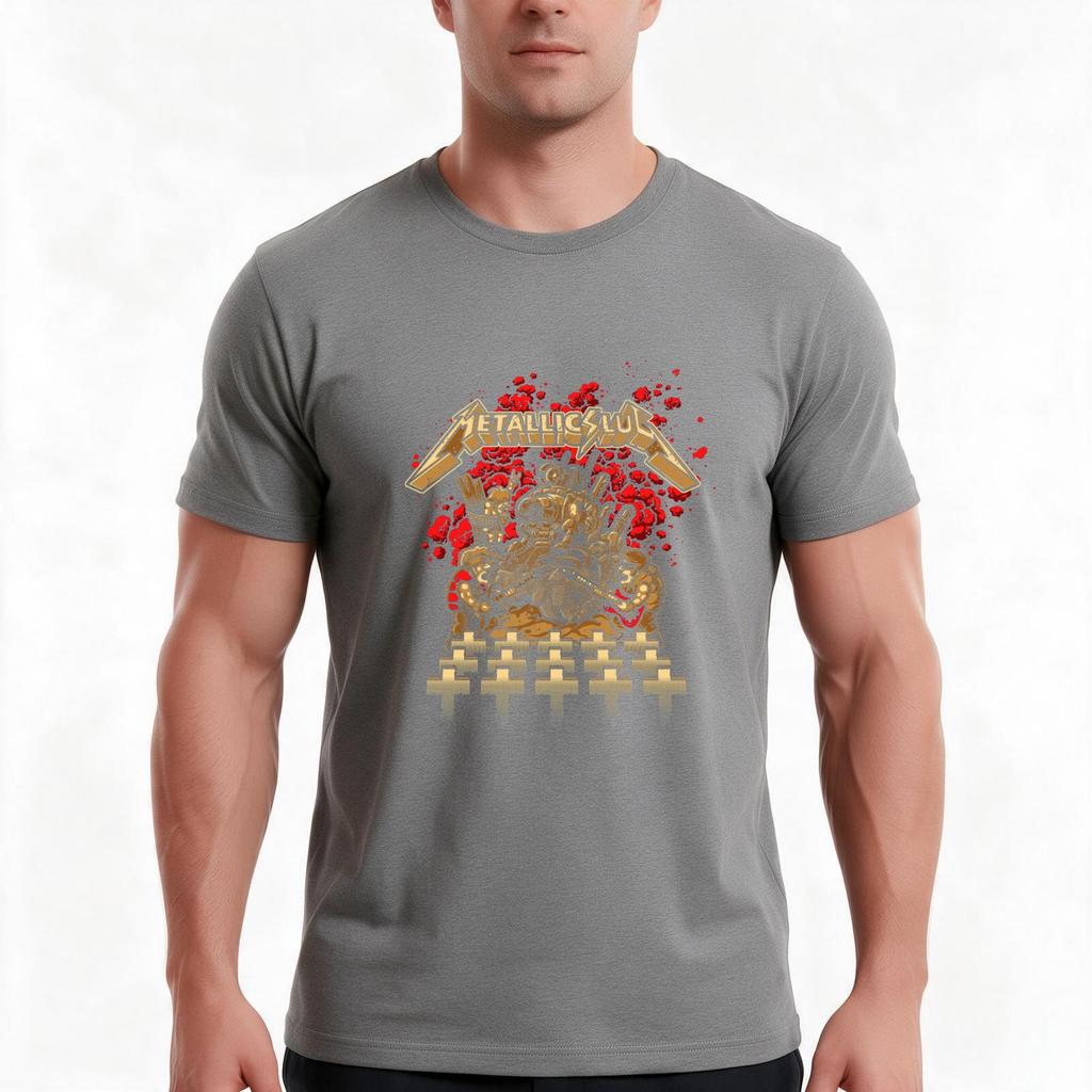 Metal Musician Guitar Tshirt Summer Casual Cotton Tee Oversized Streetwear Tops Vintage Graphic Print Unisex Unisex Unisex