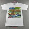Vintage 2000 B M Drag Race T Shirt Adult Small White Cars Y2K 2 Sided Vintage Washed Stylish Casual Unisex Fashion Comfortable