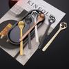 2Pcs Cat Paw Shaped Stainless Steel Spoons Coffee Stirring Teaspoons for Mixing Drinks Sugar Cake Dessert Ice Cream