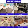 2Pack RV Table Base Mount Standard Size Aluminum RV Table Base Mount Camper Table Leg Base Mount Bracket Flush Table and Floor Mounting Base with 6