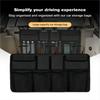 Adjustable car trunk organizer - High-capacity suspension storage bag net Jeep suv van - rear seat storage bag