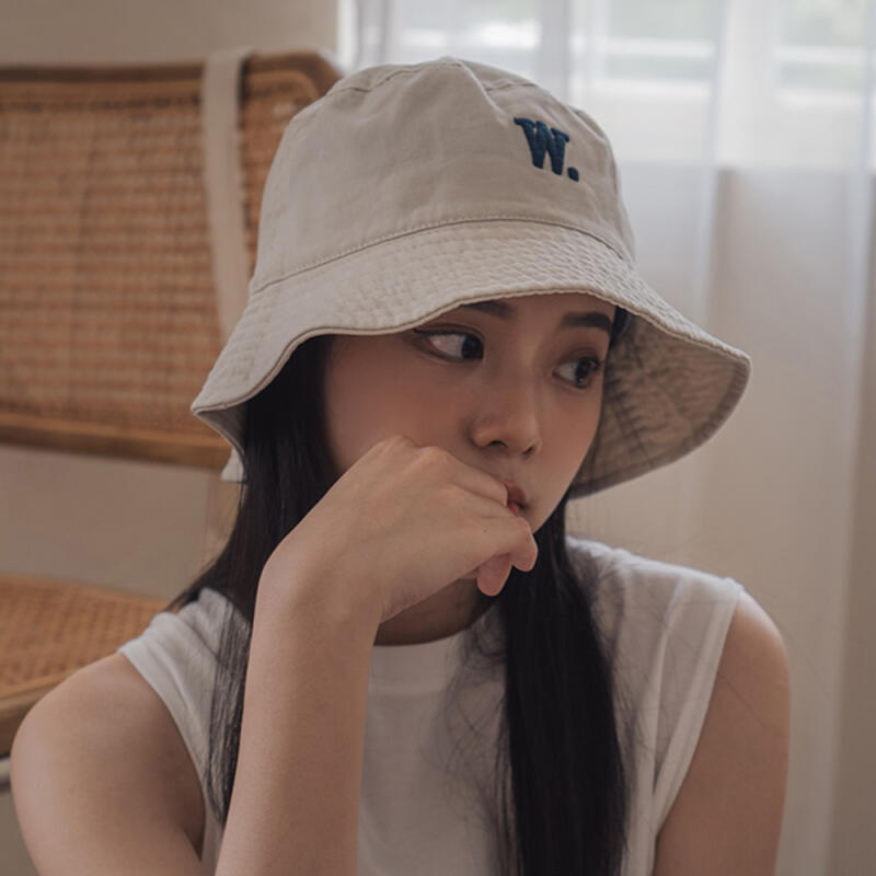 Белая панама с логотипом Wdot white