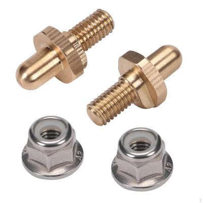 2 Pieces Grill Door Hinge Pins with Nuts Rustproof Parts Easy Installation for BBQ Premium