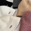 Autumn and winter show small face knitted fisherman hat children versatile big head circumference bucket hat plain basin hat tide