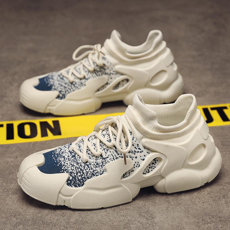 High-top Socks Shoes Octopus Breathable Mesh Men Sneakers Comfortable Thick Sole Running Sports Shoes Trend Walking Footwear